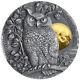 Long-eared Owl Wildlife In The Moonlight 2 Oz Antique Finish Silver Coin 5$ Niue