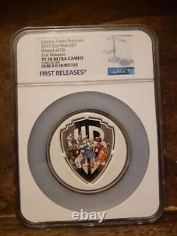Looney Tunes Mashups Series Wizard Of Oz 2 Oz. Silver Coin Ngc Pf70 Fr
