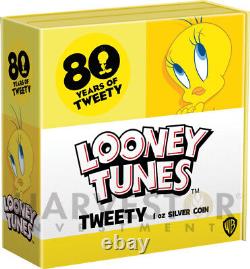 Looney Tunes Tweety 80th Anniversary 1 Oz Silver Ngc Pf70 First Releases