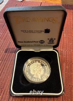 Lord of the Rings New Zealand $1 Silver & Gold Proof Coin, 2003, Untouched