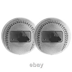 Lot of 2 1 oz New Zealand Mint MLB Silver Medallion