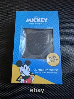 Mickey Mouse Chibi Coin 1oz Fine Silver. 999 New Zealand Mint Silver Coin Disney