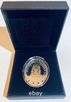 Moscow Kremlin Egg 2013 2 New Zealand Dollars Silver Coin Swarovski Crystals