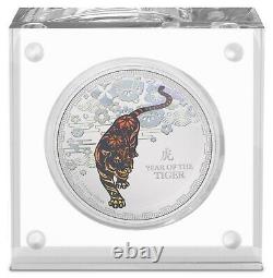NEW! 2022 1 oz. 999 silver Proof coin Nuie Lunar year of the TIGER COA OGP- gift