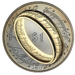NEW ZEALAND $1 2003 Silver Proof'Lord of the Rings The Ring of Power
