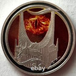 NEW ZEALAND 1 DOLLAR 2003 SILVER Lord of the Rings-Dark Lord's Tower of the Eye