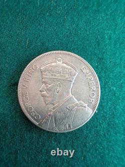 NEW ZEALAND 1936 FLORIN Silver Rare Low Vintage Key
