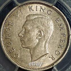 NEW ZEALAND. 1937, Shilling, Silver PCGS AU58 Semi-Key, KGVI, Maori Warrior