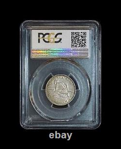 NEW ZEALAND. 1937, Shilling, Silver PCGS AU58 Semi-Key, KGVI, Maori Warrior