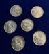 New Zealand 1942-1943 Threepence / 3 Pence Silver Coins, Uncirculated Lot Of (6)