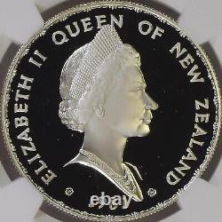 NEW ZEALAND. 1981, Dollar, Silver NGC PF69 Top Pop? QEII, Royal Visit