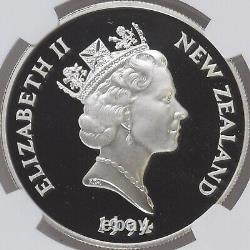 NEW ZEALAND. 1994, 5 Dollars, Silver NGC PF69 Top Pop? Olympics, Skiing