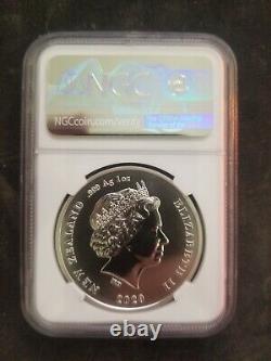 NEW ZEALAND 2020 1 Dollar Silver NGC MS70 Top Pop Crested Penguin