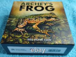 NEW ZEALAND $5 2022 SILVER 2 OZ Archey's Frog Only 350 Count