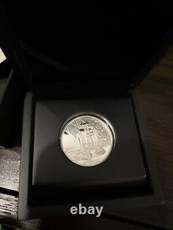 New 2016 Niue New Zealand Disney Star Wars Classic R2-D2 1 Oz Silver Box COA