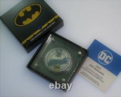 New! 2021 Batman 1997 Batmobile Antiqued 1 oz. 999 silver coin COA & OGP