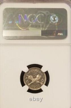 New Zealand 1935 3 Pence Extremely Rare Gem Proof NGC Pf 65 PQ Mintage 364 coins
