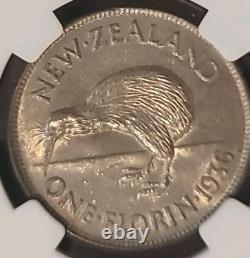 New Zealand 1936 Florin Superb Gem BU RARE KeyDate Low Mtg 160k NGC 63PQ LV