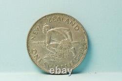New Zealand, 1941 Shilling, silver, AU-UNC, toned, 7-10