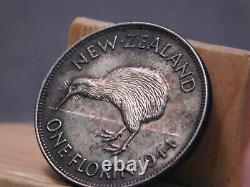 New Zealand 1944 one florin