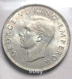 New Zealand 1946 1/2 Crown Superb Gem. Rare High Grade Full Luster