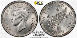 New Zealand, 1949 George VI Crown. PCGS MS 65. 200,000 Mintage