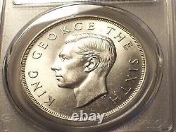 New Zealand, 1949 George VI Crown. PCGS MS 65. 200,000 Mintage
