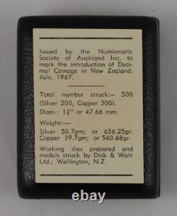 New Zealand 1967 Numismatic Society Of Auckland Silver Medal