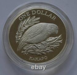New Zealand 1986 Silver Dollar Proof Coin Kakapo New Zealand 1986 Silver Dollar Proof Coin Kakapo
