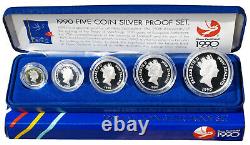 New Zealand 1990 Silver Proof Coin Set - Waitangi Treaty
