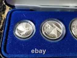 New Zealand 1990 Sterling Silver Proof Set Waitangi Treaty COA