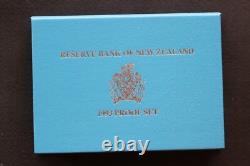 New Zealand 1993 Proof Coin Set SILVER $2 KINGFISHER (Ay210302/K2)