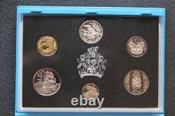 New Zealand 1993 Proof Coin Set SILVER $2 KINGFISHER (Ay210302/K2)