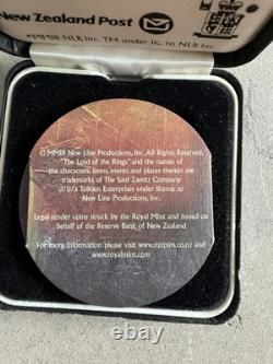 New Zealand 2003 Sterling Silver Proof Coin- Gilded Lord of The Rings