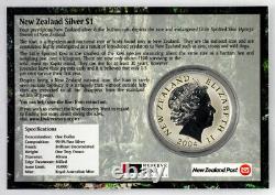 New Zealand 2004 Silver Dollar Specimen Coin Little Spotted Kiwi