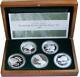 New Zealand 2004 To 2008- Kiwi Proof Coin Set 1 Oz Kiwi Coins! Scarce