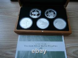New Zealand 2004 to 2008- Kiwi Proof Coin Set 1 OZ Kiwi Coins! Scarce