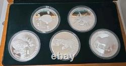 New Zealand 2004 to 2008 Kiwi Proof Coin Set Five 1oz Kiwi Coins LE /500