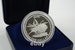 New Zealand 2005 Silver Dollar Proof Coin Rowi Kiwi