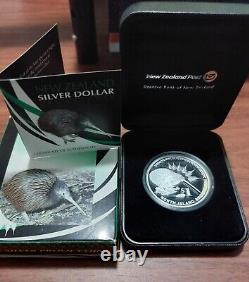 New Zealand 2006 Silver Dollar Proof Coin North Island Brown Kiwi
