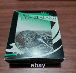 New Zealand 2006 Silver Dollar Proof Coin North Island Brown Kiwi