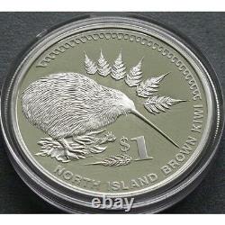 New Zealand 2006 Silver Proof Coin- Brown Kiwi