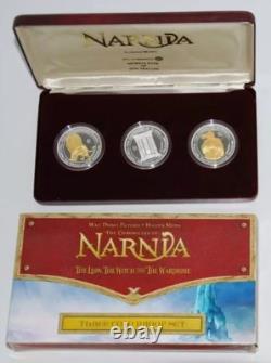 New Zealand 2006 Silver Proof Coin Set Narnia Three Coin Set