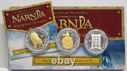 New Zealand 2006 Silver Proof Coin Set Narnia Three Coin Set