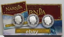 New Zealand 2006 Silver Proof Coin Set Narnia Three Coin Set