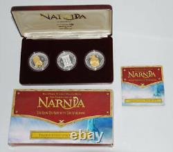 New Zealand 2006 Silver Proof Coin Set Narnia Three Coin Set