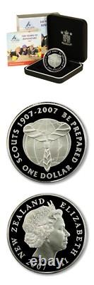 New Zealand -2007- 1 OZ Silver Proof Coin- Centenary of World Scouting