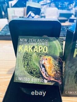 New Zealand 2009- 1 OZ Silver Proof Coin- Kakapo, Rare