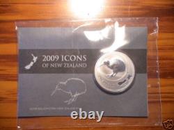 New Zealand- 2009- 1 OZ Silver Uncirculated Coin- Kiwi Coin! Rare