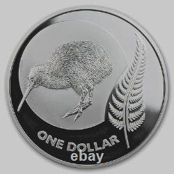 New Zealand 2011 1 OZ Silver Proof Coin- Kiwi Coins Kiwi Fern